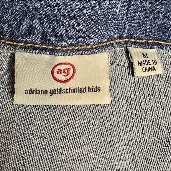 ADRIANO GOLDSCHMIED AG Kids Embroidered Jean Jacket - Size Medium - Picture 8 of 9